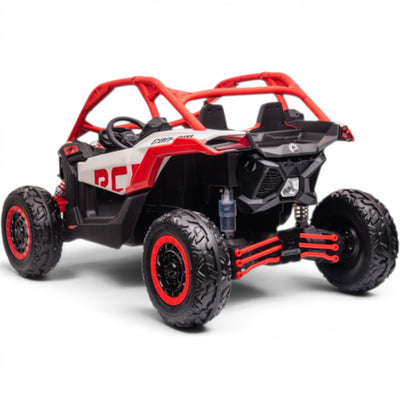 Coche Eléctrico para Niño CAN-AM MAVERICK TURBO RR 4x4 24v Naranja c/ RUEDAS DE GOMA & ASIENTO DE PIEL
