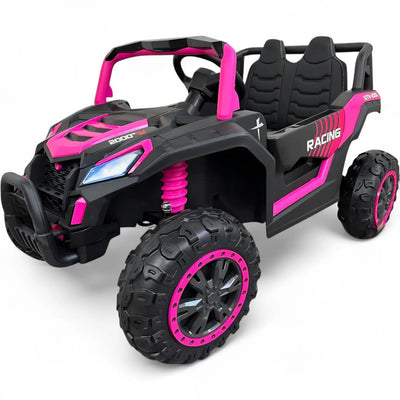 Coche Eléctrico para Niños BEACH BUGGY 4x4 24v Rosa c/ RUEDAS DE GOMA & ASIENTO DE PIEL