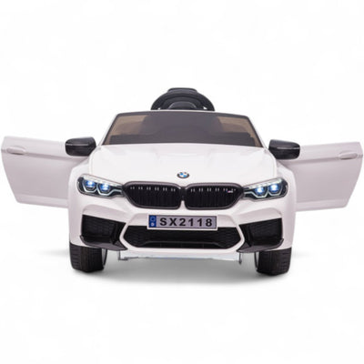 Coche Eléctrico para Niños BMW M5 DRIFT 24v Blanco c/ RUEDAS DE GOMA & ASIENTO DE PIEL
