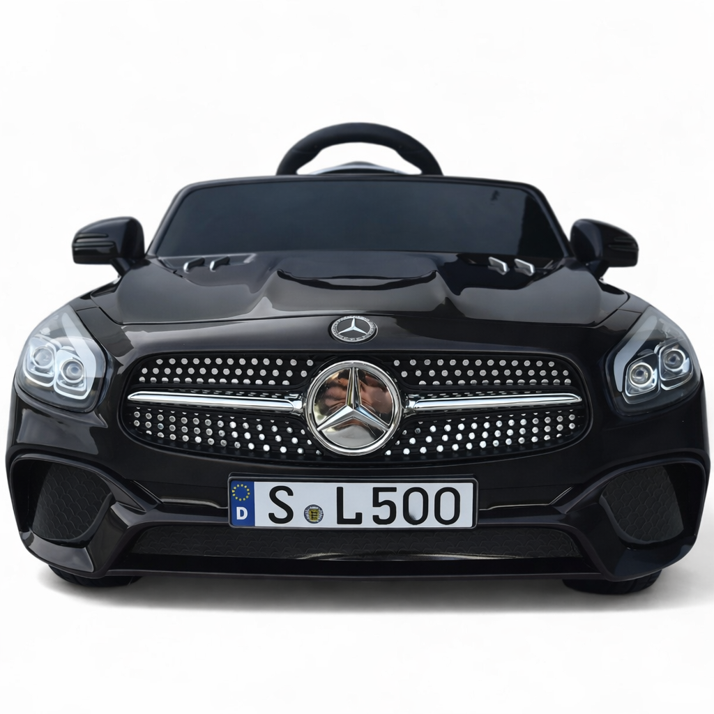 Coche Eléctrico para Niño MERCEDES SL500 12V Negro c/ RUEDAS DE GOMA & ASIENTO DE PIEL