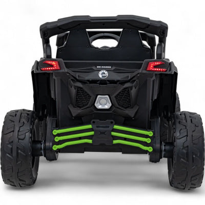 Coche Eléctrico para Niños CAN-AM MAVERICK 4x4 24v Verde c/ RUEDAS DE GOMA & ASIENTO DE PIEL
