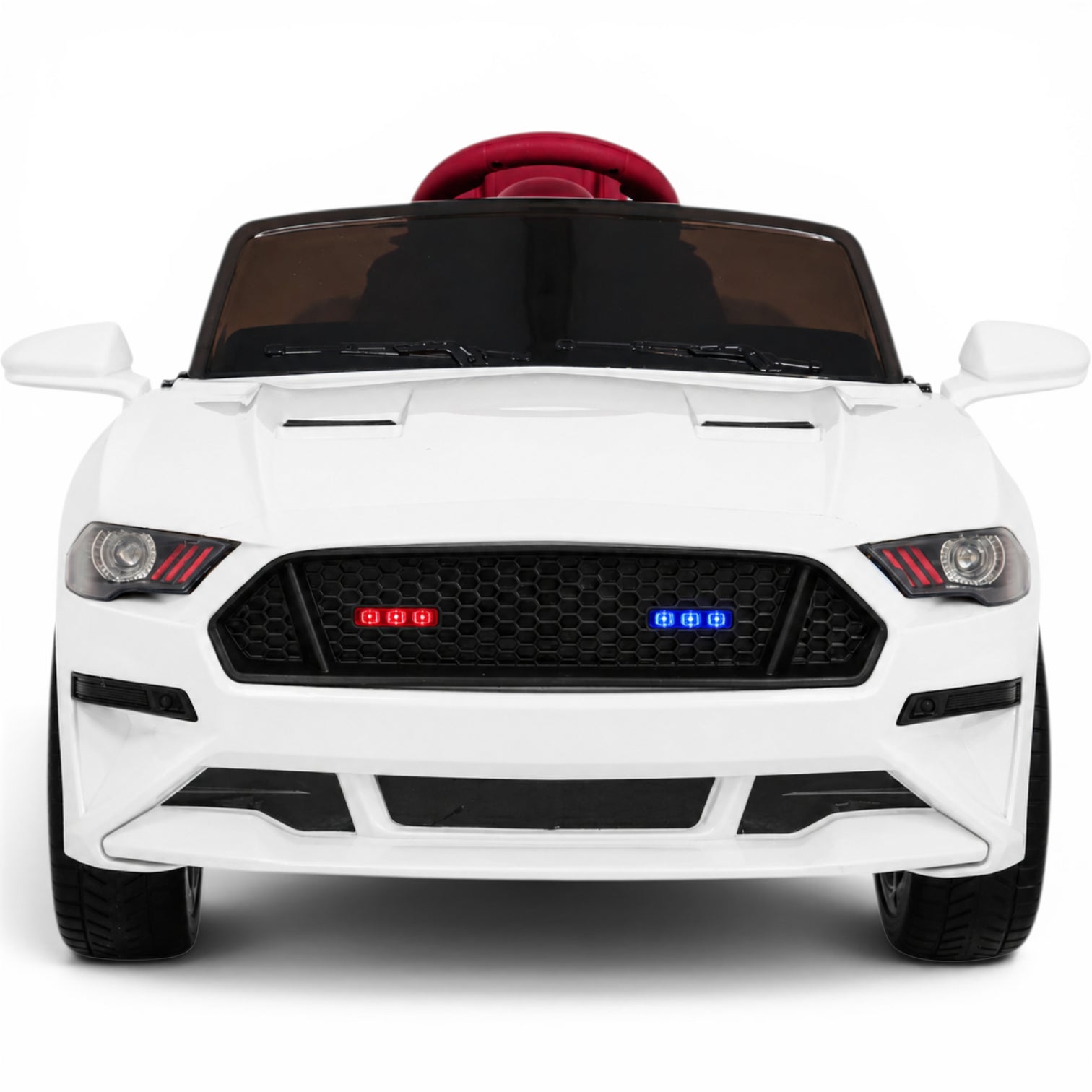 Carro Elétrico para Criança GT Style Branco 12v c/ RODAS DE BORRACHA & ASSENTO EM PELE
