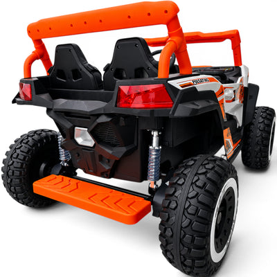 Carro Elétrico para Criança BUGGY PULSATING 4x4 24v Laranja c/ RODAS DE BORRACHA & ASSENTO EM PELE