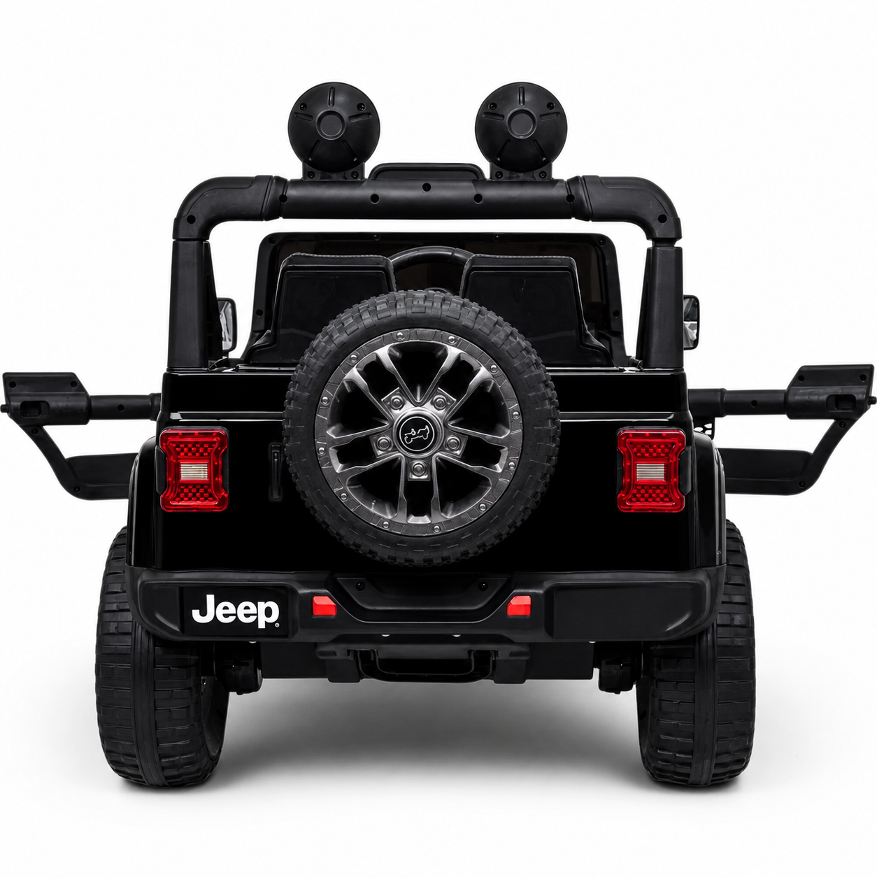 Carro Elétrico para Criança JEEP RUBICON 4x4 24v Preto c/ RODAS DE BORRACHA & ASSENTO EM PELE