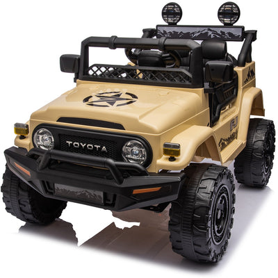 Coche Eléctrico para Niños TOYOTA FJ CRUISER 12v 4X4 Camel c/ RUEDAS DE GOMA & ASIENTO DE PIEL