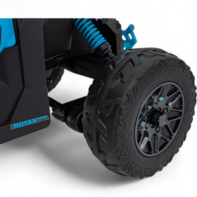 Coche Eléctrico para Niños CAN-AM MAVERICK 4x4 24v Azul c/ RUEDAS DE GOMA & ASIENTO DE PIEL
