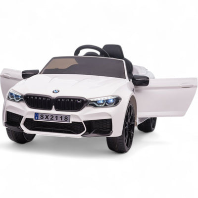 Coche Eléctrico para Niños BMW M5 DRIFT 24v Blanco c/ RUEDAS DE GOMA & ASIENTO DE PIEL