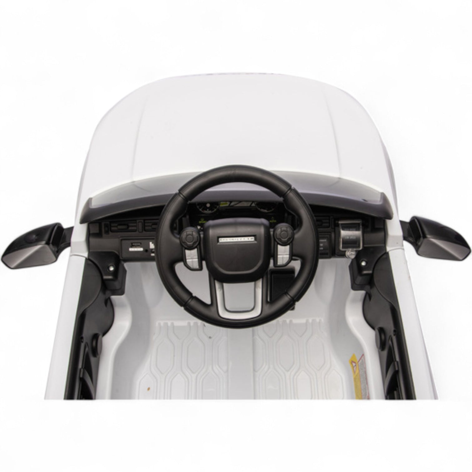 Coche Eléctrico para Niños RANGE ROVER DISCOVERY 12v Blanco c/ RUEDAS DE GOMA & ASIENTO DE PIEL