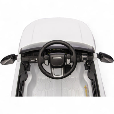 Coche Eléctrico para Niños RANGE ROVER DISCOVERY 12v Blanco c/ RUEDAS DE GOMA & ASIENTO DE PIEL