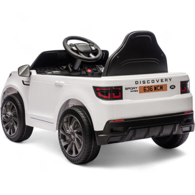 Coche Eléctrico para Niños RANGE ROVER DISCOVERY 12v Blanco c/ RUEDAS DE GOMA & ASIENTO DE PIEL