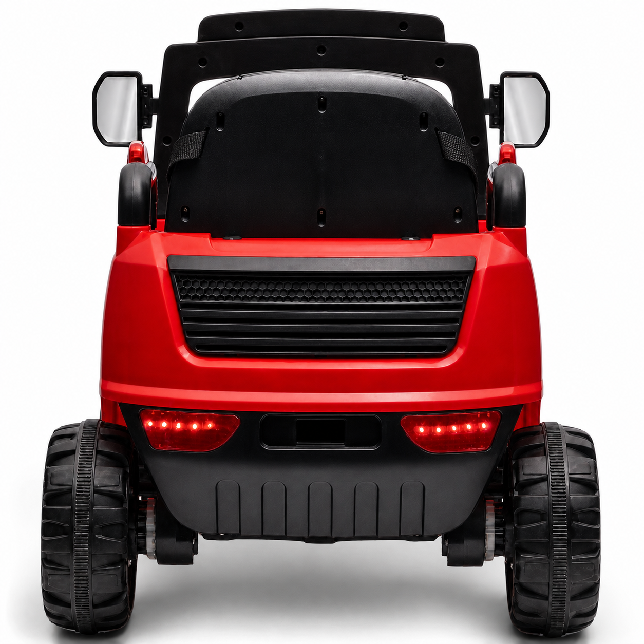 Empilhador Elétrico para Criança 12v Vermelho c/ RODAS DE BORRACHA & ASSENTO EM PELE