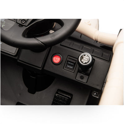 Coche Eléctrico para niño KAWASAKI 24V Negro y Azul c/ RUEDAS DE GOMA & ASIENTO DE PIEL