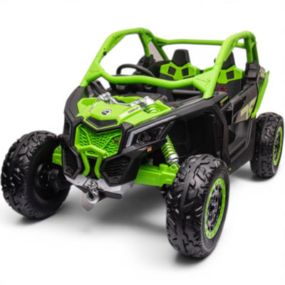 Coche Eléctrico para Niño CAN-AM MAVERICK TURBO RR 4x4 24v Naranja c/ RUEDAS DE GOMA & ASIENTO DE PIEL