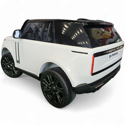 Coche eléctrico para niños RANGE ROVER SV Blanco 2 Plazas 24v c/ RUEDAS DE GOMA & ASIENTO DE PIEL