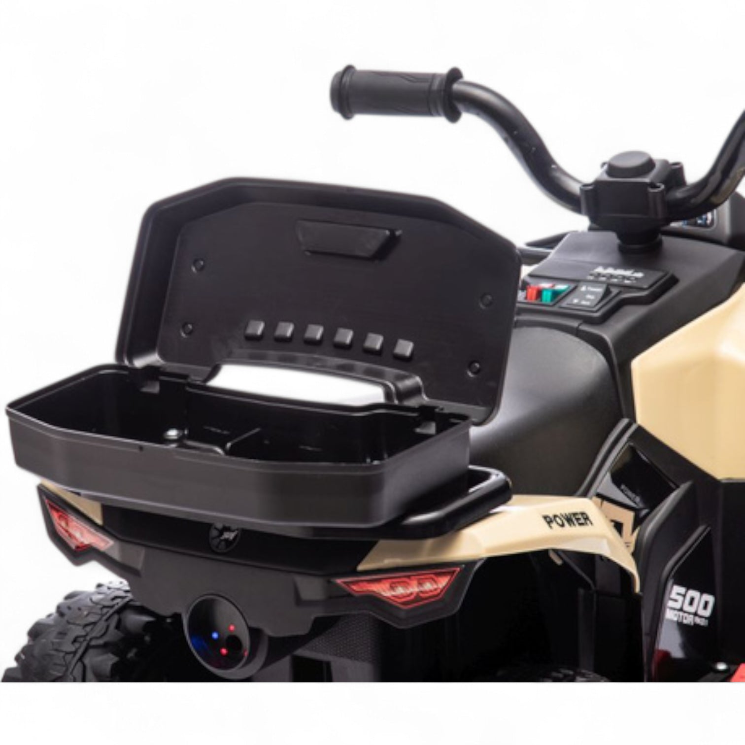 Mini Moto 4 Eléctrica para Niños LITTLE EXPLORER 6v Khaki c/ RODAS DE GOMA