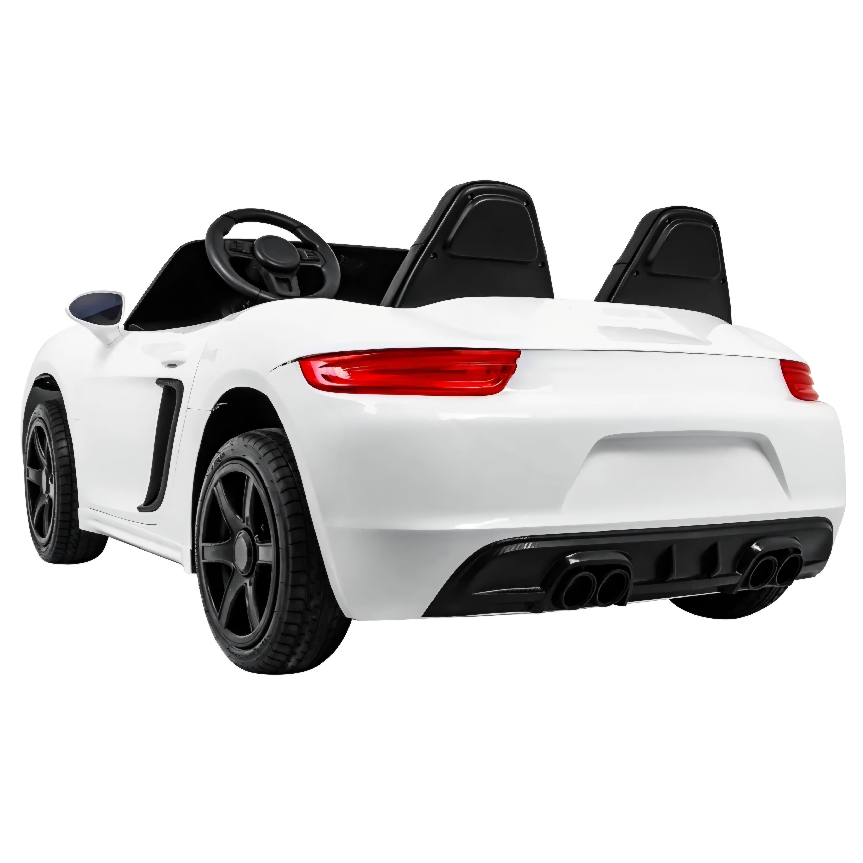 Coche eléctrico para Niños PERFECTA XXL 24v Motor Brushless 180w 15km/h Blanco c/ RUEDAS DE GOMA & ASIENTO DE PIEL