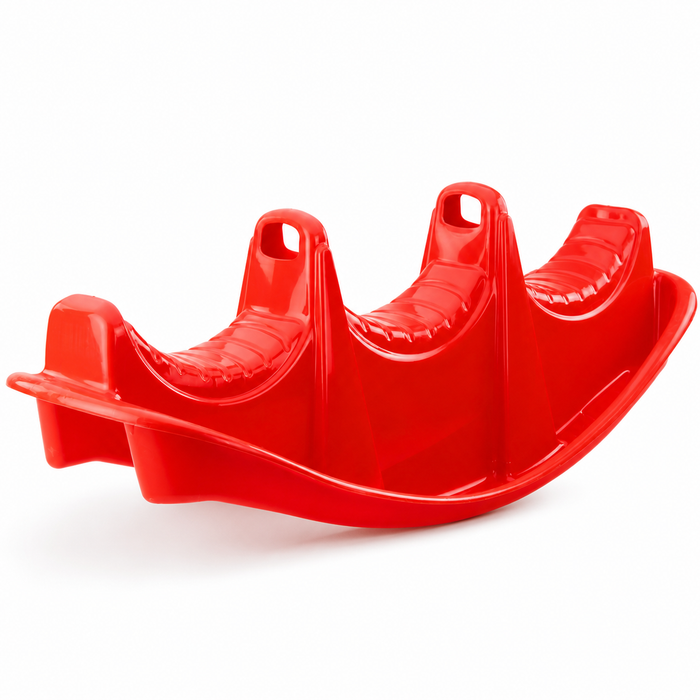 Columpio infantil triple rojo