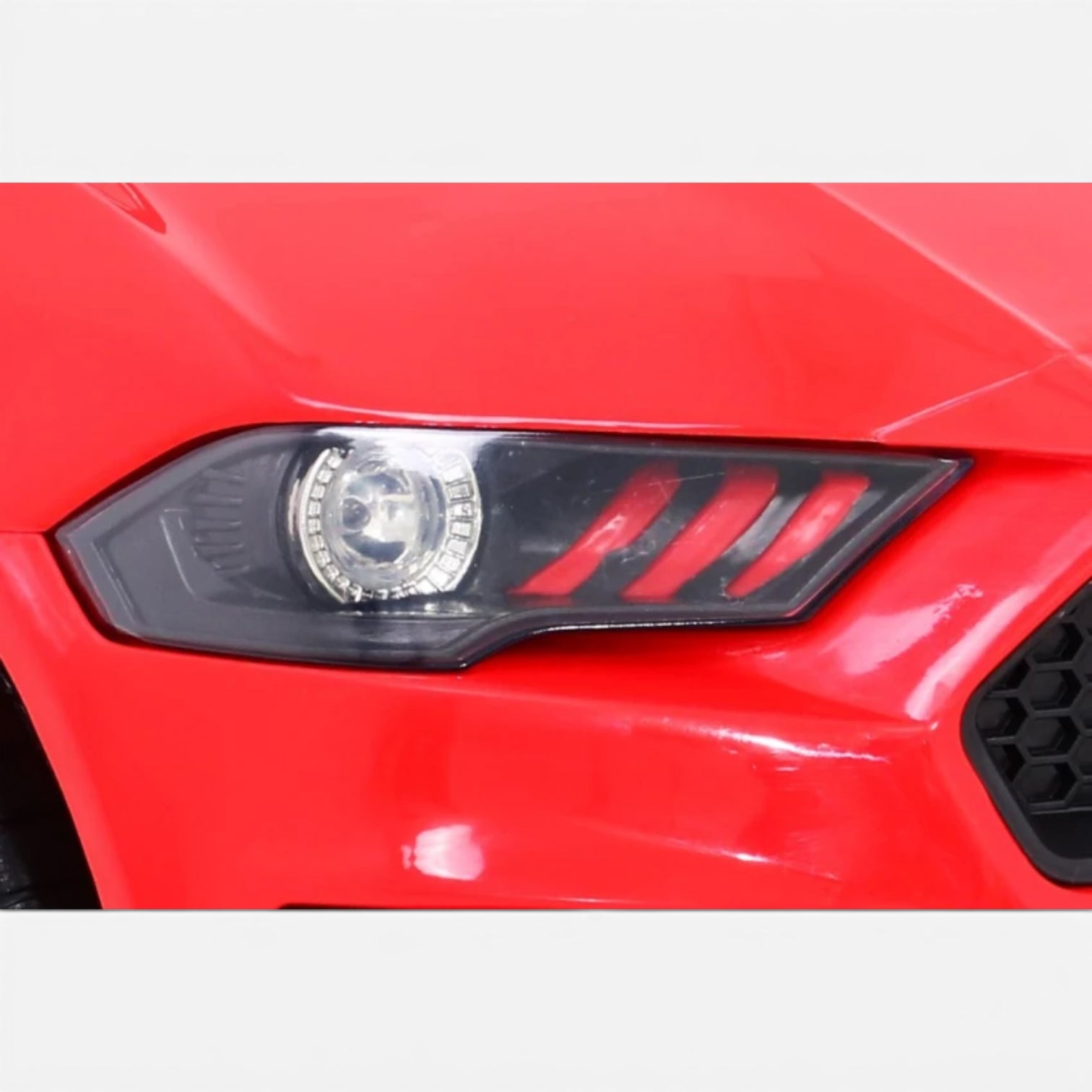 Carro Elétrico para Criança GT Style Vermelho 12v c/ RODAS DE BORRACHA & ASSENTO EM PELE