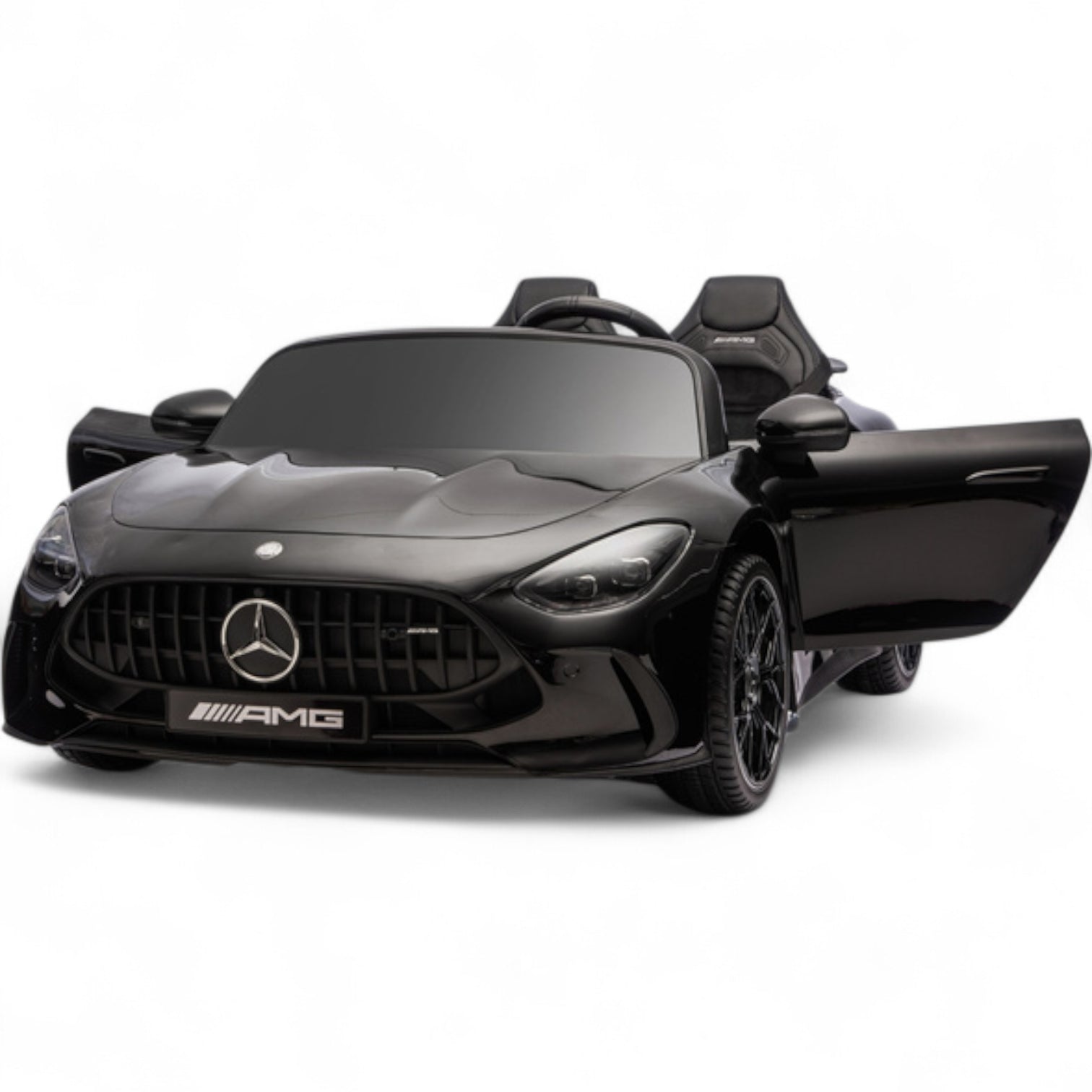 Coche Eléctrico para Niño MERCEDES GT63 24v STRONG XXL Negro Metalizado c/ MP4, RUEDAS DE GOMA & ASIENTO DE PIEL