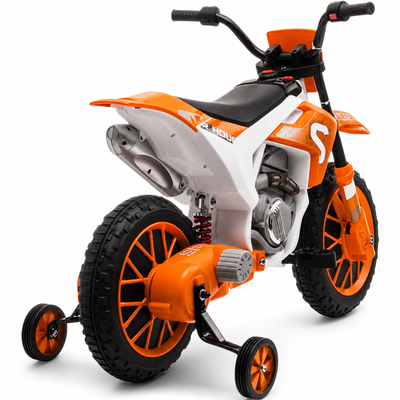 Mota Elétrica para Criança CROSS BLAZE 12v Laranja c/ RODAS DE BORRACHA