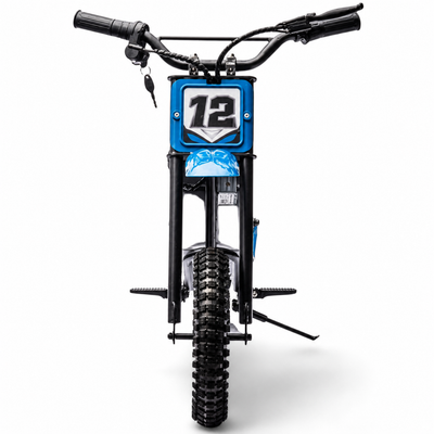 Mota Elétrica para Criança RAPTOR MX Azul 36v c/ RODAS PNEUMÁTICAS E ASSENTO EM PELE