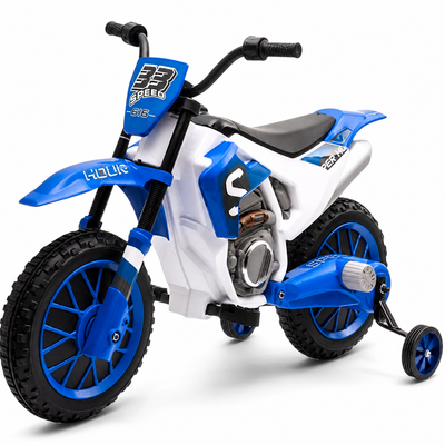 Mota Elétrica para Criança CROSS BLAZE 12v Azul c/ RODAS DE BORRACHA