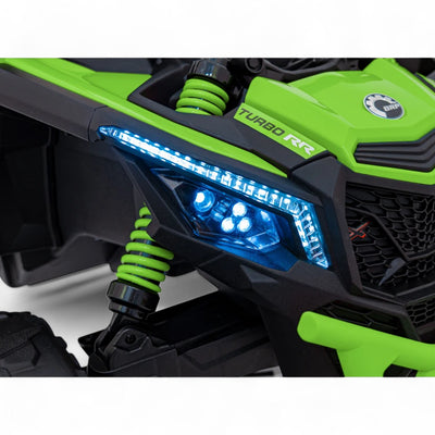 Coche Eléctrico para Niños CAN-AM MAVERICK 4x4 24v Verde c/ RUEDAS DE GOMA & ASIENTO DE PIEL