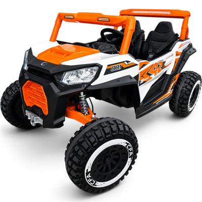 Carro Elétrico para Criança BUGGY PULSATING 4x4 24v Laranja c/ RODAS DE BORRACHA & ASSENTO EM PELE