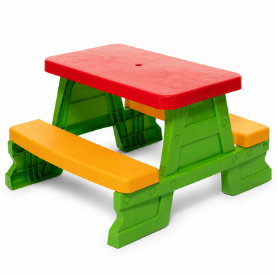 Mesa Infantil de Jardín con Bancos Verde