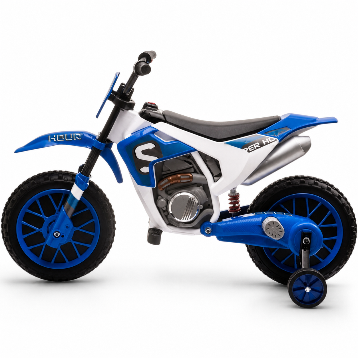 Mota Elétrica para Criança CROSS BLAZE 12v Azul c/ RODAS DE BORRACHA