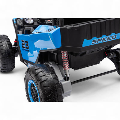 Coche Eléctrico para Niño BUGGY TURBO SPORT 4x4 24v Azul c/ RUEDAS DE GOMA & ASIENTO DE PIEL