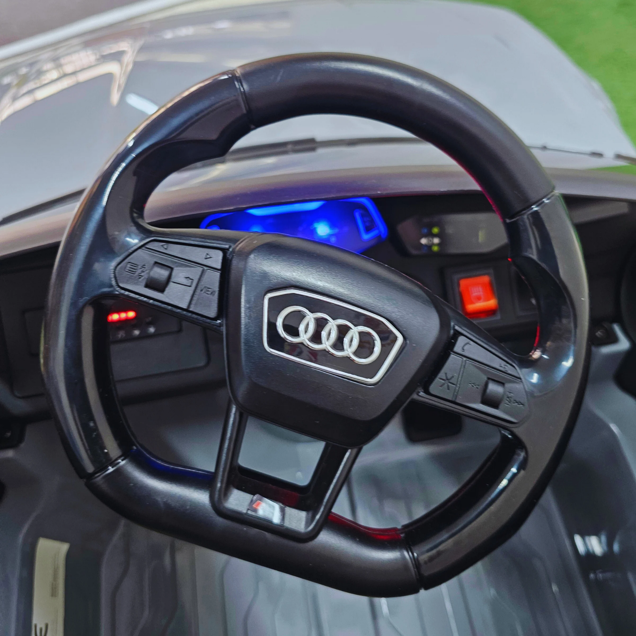Coche Eléctrico para Niños AUDI RS6 12v Gris c/ RUEDAS DE GOMA & ASIENTO DE PIEL