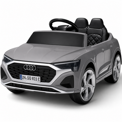 Coche Eléctrico para Niños AUDI SQ8 12V Gris c/ RUEDAS DE GOMA & ASIENTO DE PIEL