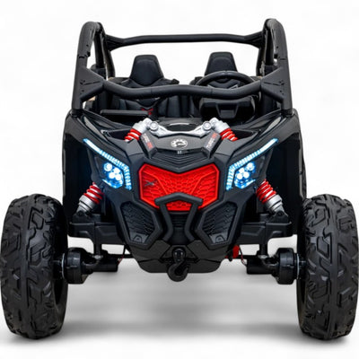 Coche Eléctrico para Niño CAN-AM MAVERICK TURBO RR 4x4 24v Caqui c/ RUEDAS DE GOMA & ASIENTO DE PIEL