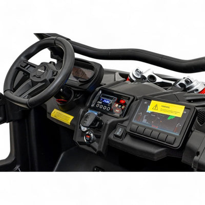 Coche Eléctrico para Niño CAN-AM MAVERICK TURBO RR 4x4 24v Caqui c/ RUEDAS DE GOMA & ASIENTO DE PIEL