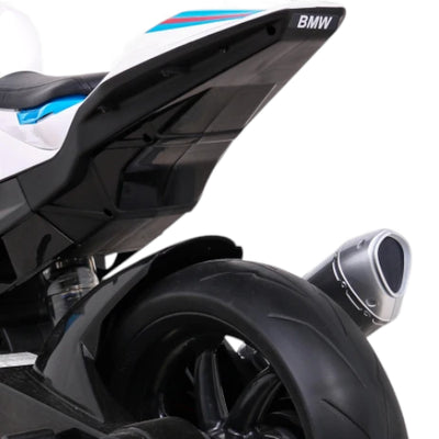 Moto Eléctrica para Niño BMW HP4 12v Azul c/ RUEDAS DE GOMA & ASIENTO DE PIEL