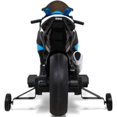 Moto Eléctrica para Niño BMW HP4 12v Azul c/ RUEDAS DE GOMA & ASIENTO DE PIEL