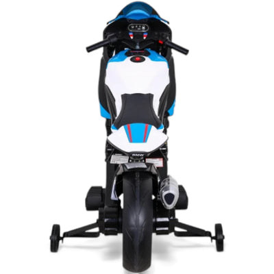 Moto Eléctrica para Niño BMW HP4 12v Azul c/ RUEDAS DE GOMA & ASIENTO DE PIEL