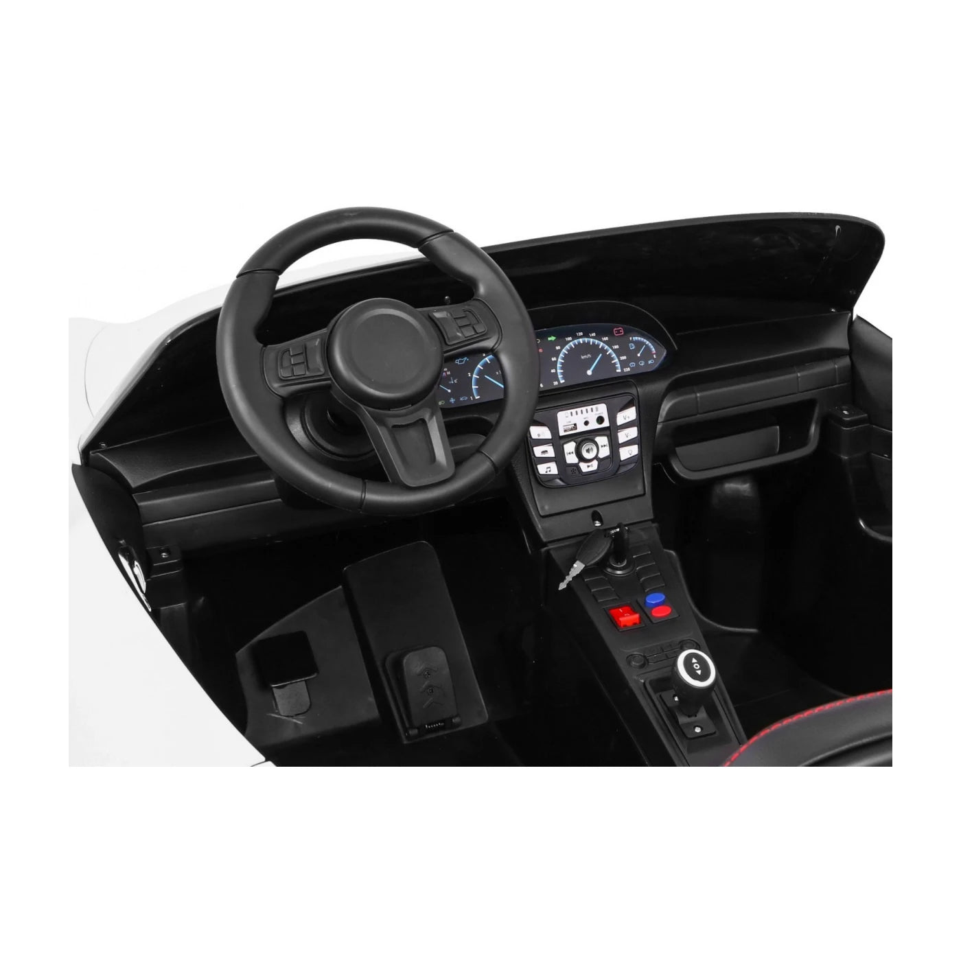 Coche eléctrico para Niños PERFECTA XXL 24v Motor Brushless 180w 15km/h Blanco c/ RUEDAS DE GOMA & ASIENTO DE PIEL