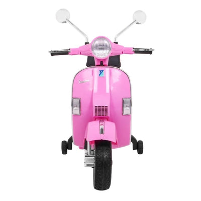 Moto Eléctrica para Niños VESPA PIAGGIO 12v Rosa c/ RUEDAS DE GOMA & ASIENTO DE PIEL