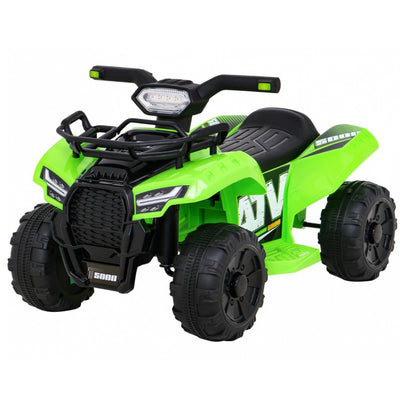 Mini Moto 4 Eléctrica para Niños 6v Verde c/ ruedas de plástico