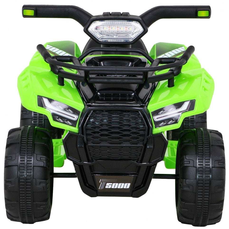 Mini Moto 4 Eléctrica para Niños 6v Verde c/ ruedas de plástico