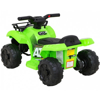 Mini Moto 4 Eléctrica para Niños 6v Verde c/ ruedas de plástico